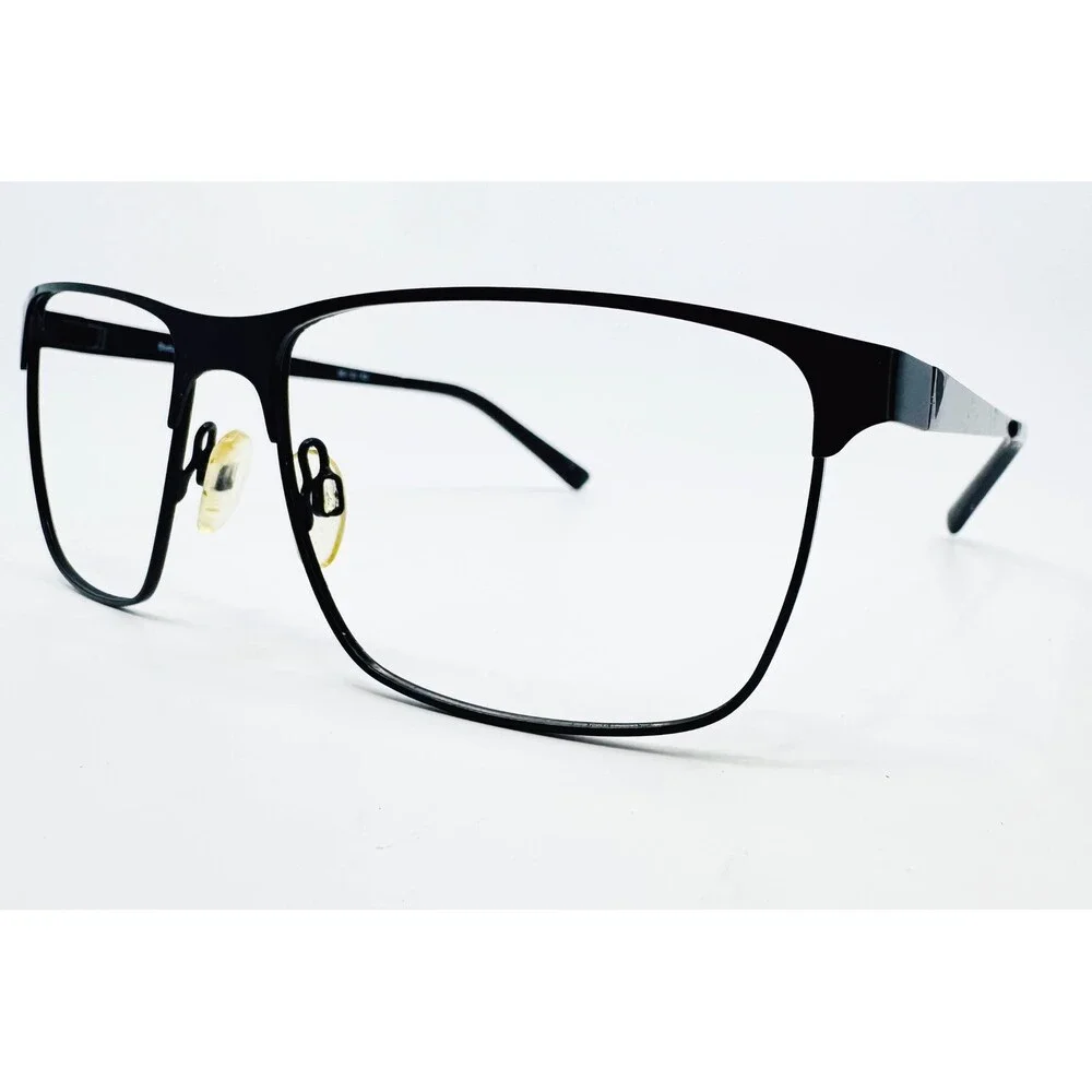 Outpost 4 Eyeglasses Mens Black Square Full Rim Frame 56-16-140